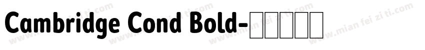 Cambridge Cond Bold字体转换